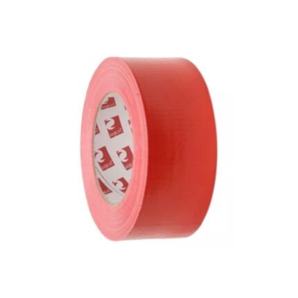 Cinta multiuso Duct Tape roja 50mm x 50 metros para reparaciones, sellados y fijaciones resistentes, Fullcintas Chile.