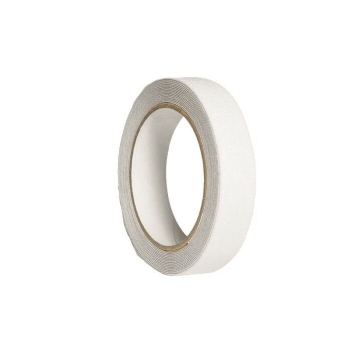 Cinta antideslizante transparente incolora 24mm x 4,5 metros, ideal para seguridad discreta, disponible en Fullcintas Chile.
