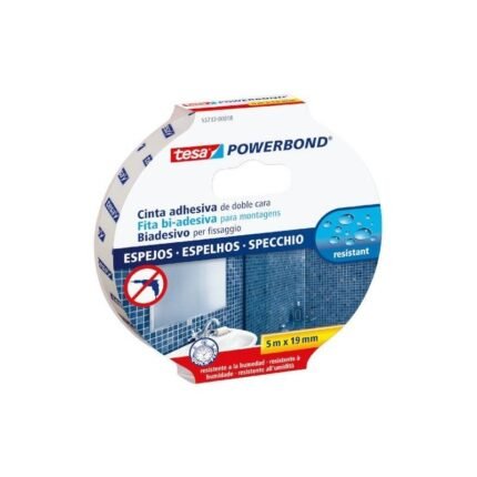 Cinta doble contacto TESA para espejos 19mm x 5 metros, para fijaciones duraderas, disponible en Fullcintas Chile.