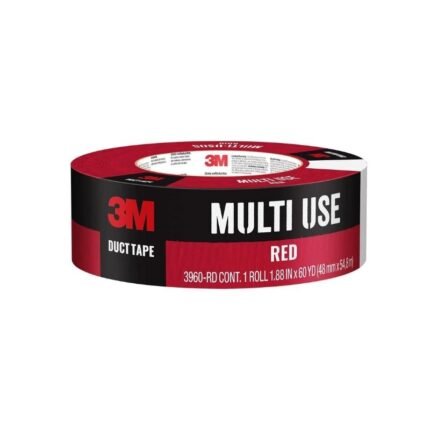 Cinta multiuso Duct Tape roja 48mm x 18 metros, ideal para reparaciones y sellados, disponible en Fullcintas Chile
