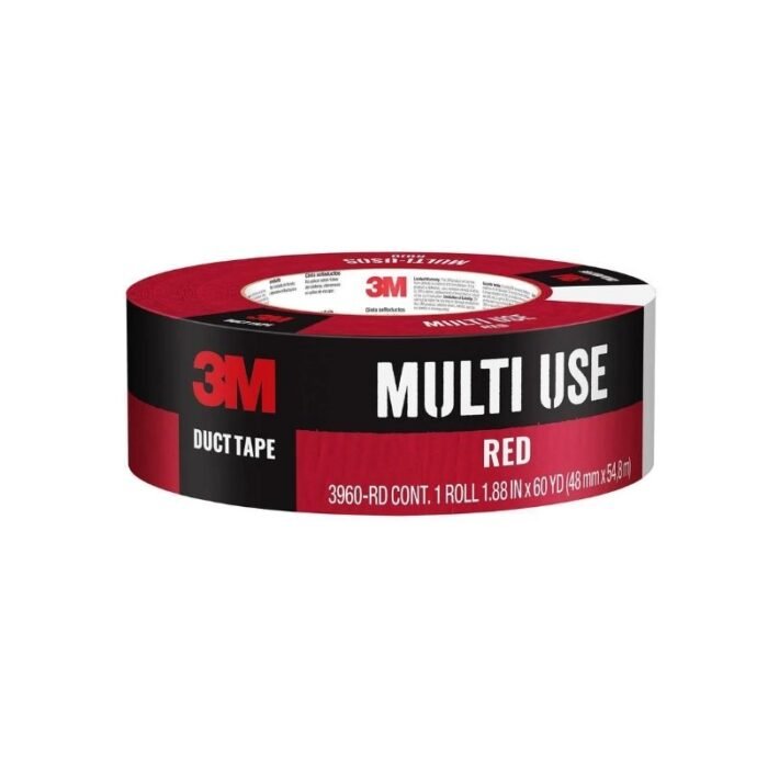 Cinta multiuso Duct Tape roja 48mm x 18 metros, ideal para reparaciones y sellados, disponible en Fullcintas Chile