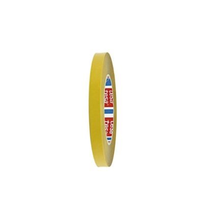 Cinta transferible TESA doble faz 51570 12mm x 50 metros color amarillo, para adhesión precisa, disponible en Fullcintas Chile.