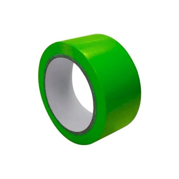 Cinta de demarcación verde 50mm x 33 metros, ideal para señalización de seguridad y rutas de evacuación, disponible en Fullcintas Chile.