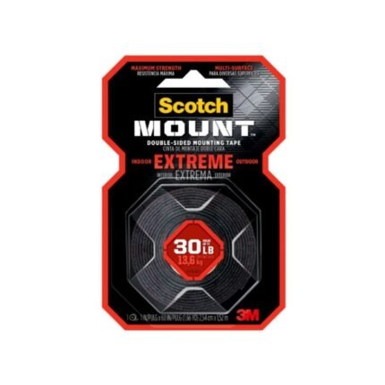 Cinta de montaje extrema doble cara 3M Scotch 2,54cm x 1,52 metros, para fijaciones ultra resistentes, disponible en Fullcintas Chile.